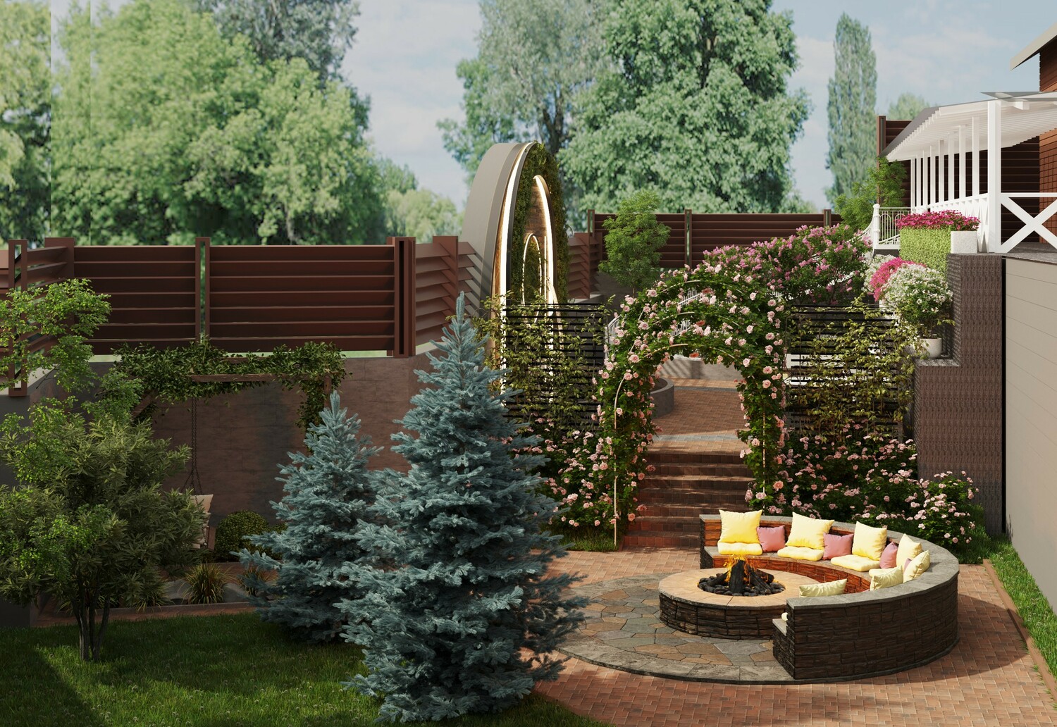 Участок с зонами отдыха <br>